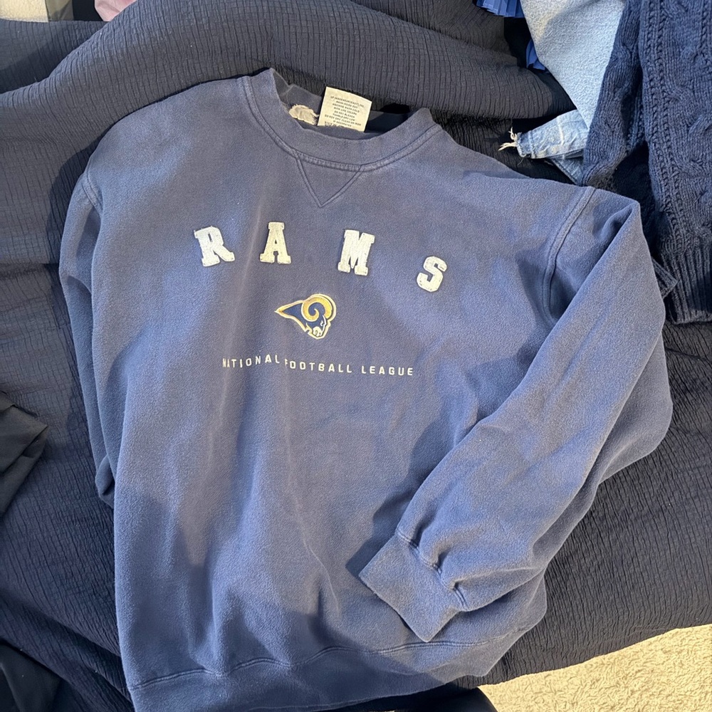 Lee Blue Rams Crewneck Sweater